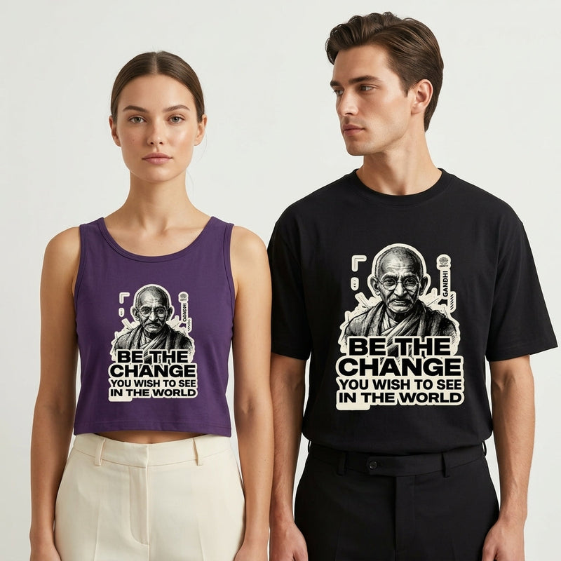 Be The Change — Gandhi Sticker Portrait Collection