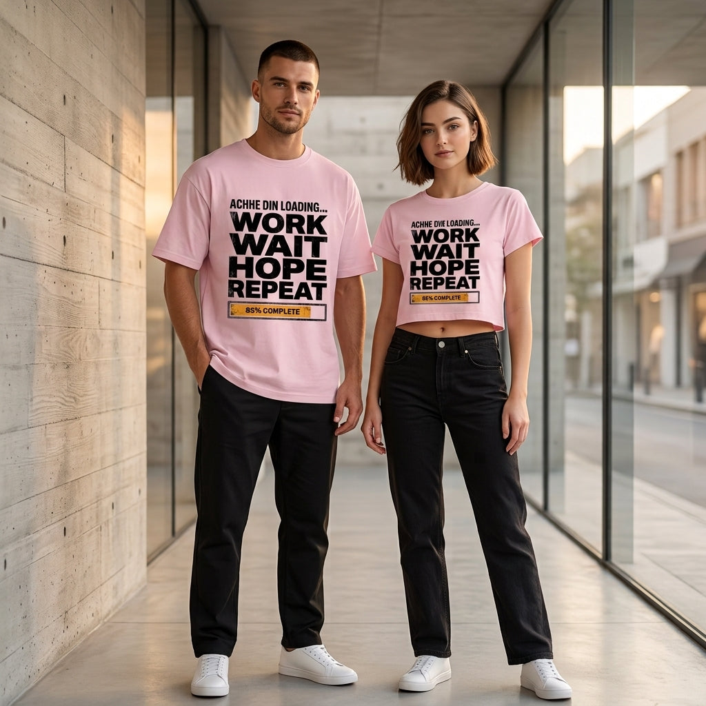 Achhe Din Loading — Work Wait Hope Repeat Collection